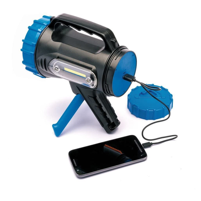 Draper Cree LED Rechargeable Spotlight with Power Bank and Stand, 10W, 850 Lumen Draper - Town Tools 