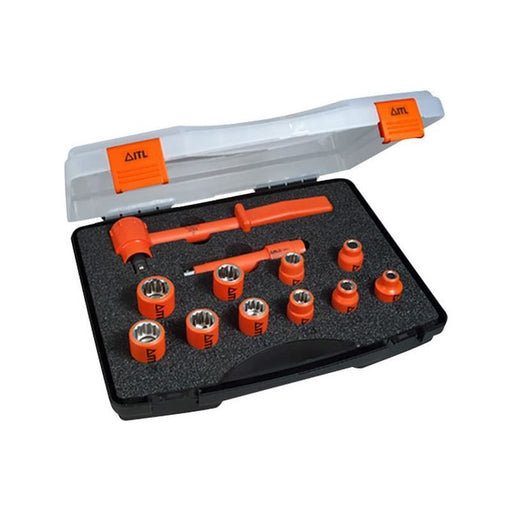 Itl Insulated Insulated 1/2in Drive Socket Set, 12 Piece ITL Insulated - Town Tools