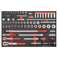 Teng Tools 1/4", 3/8" & 1/2" drive metric socket set 67 pcs