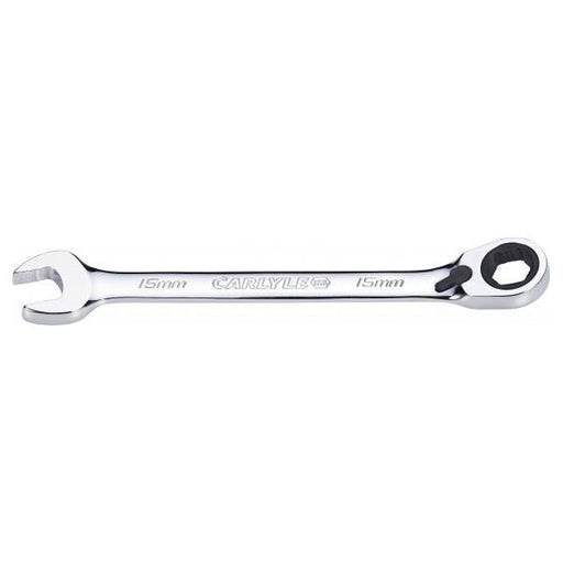 Carlyle Hand Tools Spanner - Reversible Ratcheting - Metric - 15 mm Caryle Tools - Town Tools 