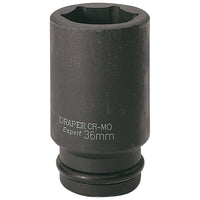 Draper HI-TORQ 6 Point Deep Impact Socket, 3/4" Sq. Dr., 36mm 71940
