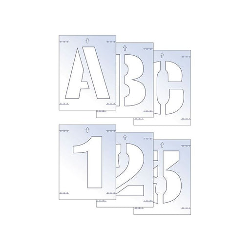 Scan Letter & Number Stencil Kit 25mm Scan - Town Tools