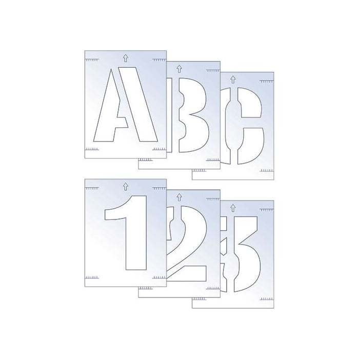 Scan Letter & Number Stencil Kit 25mm Scan - Town Tools