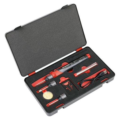Sealey Lithium-ion Rechargeable Soldering Iron Kit 30W SDL11 Sealey - Town Tools 