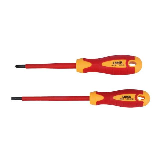 Laser VDE Insulated Screwdriver Set 2pc 8388