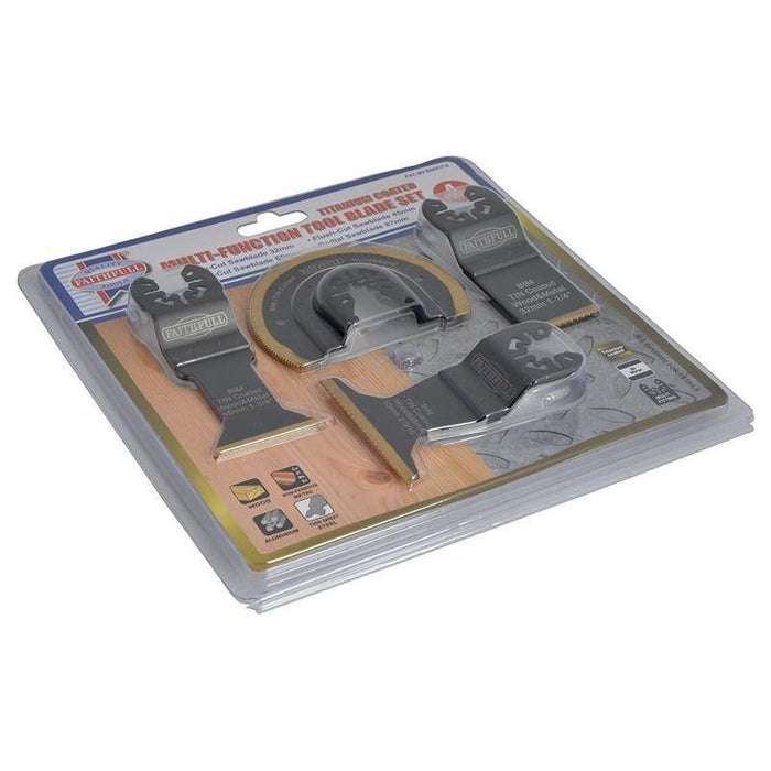 Faithfull Multi-Function Titanium Blade Set 4 Piece Faithfull - Town Tools