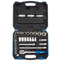 Draper Combined MM/AF Socket Set, 1/2" Sq. Dr. (33 Piece) 16363