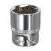 Sealey WallDrive Socket 19mm 3/8"Sq Drive Fully Polished SP3819 Sealey - Town Tools 