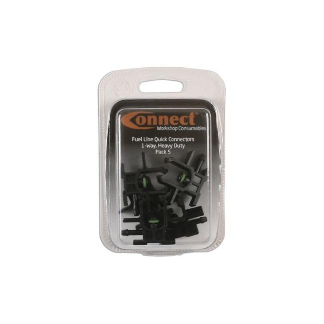 Connect Fuel Line 1 Way Heavy Duty Leak off Connector 5pc 34066 Tool Connection - Town Tools 