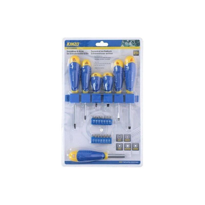 Kinzo 21-Piece Magnetic Screwdriver & Bit Set – Professional DIY Tool Kit Town Tools - Town Tools