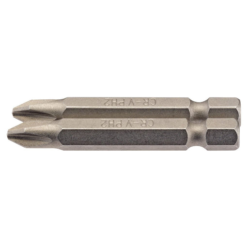 Draper Cross Slot Insert Bit, 1/4" Hex, 50mm Long, No.2 (Pack of 2) 64237 Draper - Town Tools 