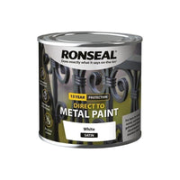 Ronseal Direct to Metal Paint White Satin 250ml