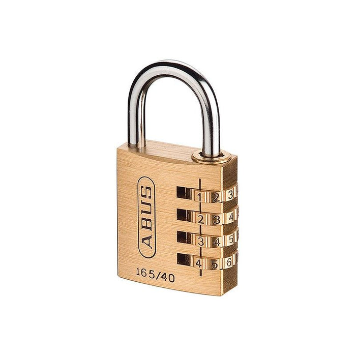Abus Mechanical 165/40 40mm Solid Brass Body Combination Padlock (4-Digit) Carded ABUS Mechanical - Town Tools