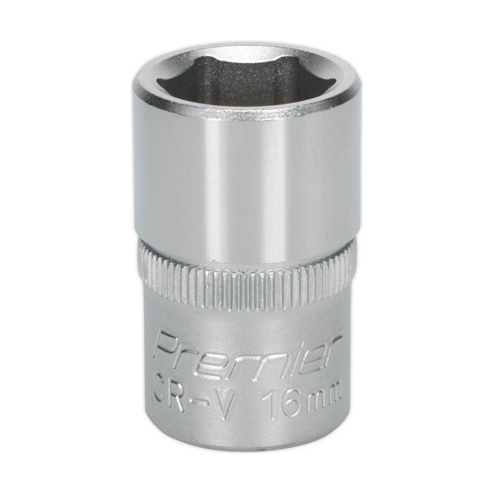 Sealey WallDrive Socket 16mm 1/2"Sq Drive S1216 Sealey - Town Tools 