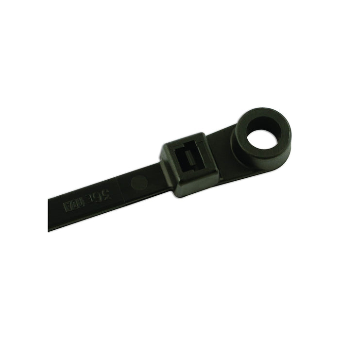 Connect Mounting Head Black Cable Tie 200mm x 4.8mm 100pc 30303 Tool Connection - Town Tools 