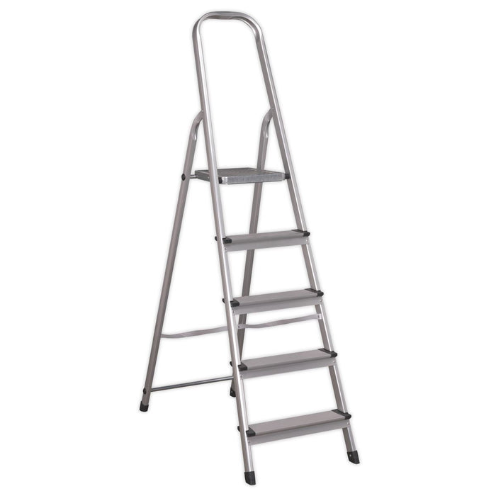 Sealey Step Ladder 5-Tread Aluminium - BS EN 131 ASL5 Sealey - Town Tools 
