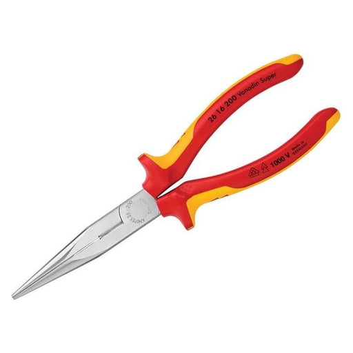Knipex VDE Long Snipe Nose Side Cutting Pliers 200mm Town Tools - Town Tools