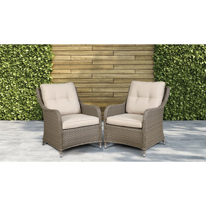 Dellonda Chester Rattan Wicker Outdoor Armchairs 2pc DG69