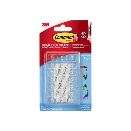 Command™ Clear Decorating Clips with Clear Strips (Pack 20) Command™ - Town Tools