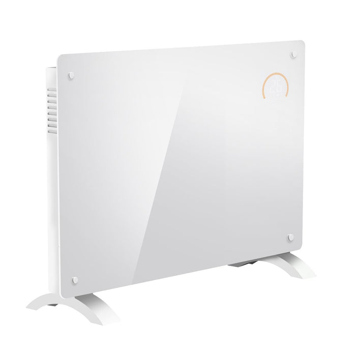 Baridi 1500W Electric Glass Panel Heater with 24/7 Timer, Remote Control & Wi-Fi - White Baridi - Town Tools 