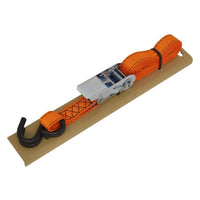 Sealey Ratchet Tie Down 25mm x 5m Polyester Webbing S-Hook With Corner Protector
