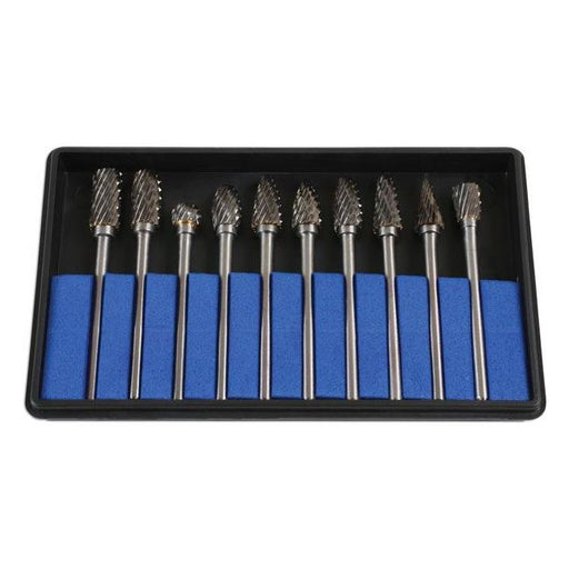 Laser Tungsten Carbide Burr Set 10pc 6989 Laser - Town Tools 