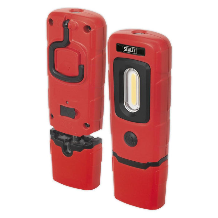 Sealey Rechargeable 360 Inspection Light 3W COB & 1W SMD LED Red Lithium-Polymer Sealey - Town Tools 