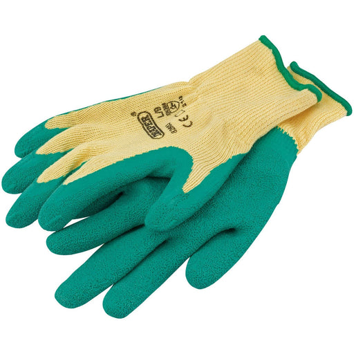 Draper Heavy Duty Latex Coated Work Gloves, Large, Green 82603 Draper - Town Tools 