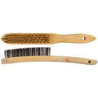 Van Line Abracs Wire Scratch Brushes Wooden 2-Row