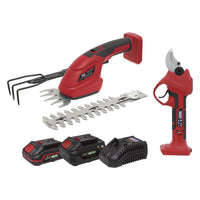 Sealey 2 x SV20 Series Cordless Gardening/Pruning Combo Kit 20V - 2 Batteries