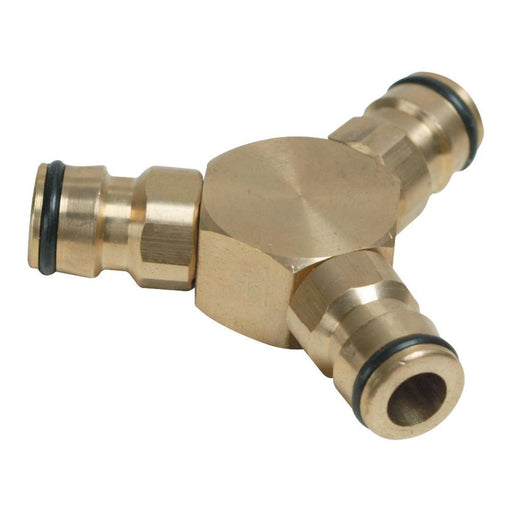 Silverline 3-Way Connector Brass 1/2" Male Silverline - Town Tools 