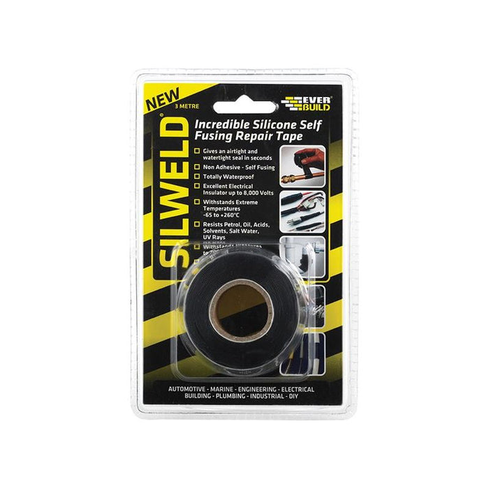 Everbuild Sika Silweld Tape 3m Black Everbuild Sika - Town Tools