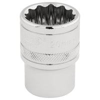 Draper HI-TORQ 12 Point Socket, 1/2" Sq. Dr., 20mm 33289