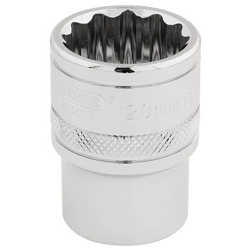 Draper HI-TORQ 12 Point Socket, 1/2" Sq. Dr., 20mm 33289 Draper - Town Tools 