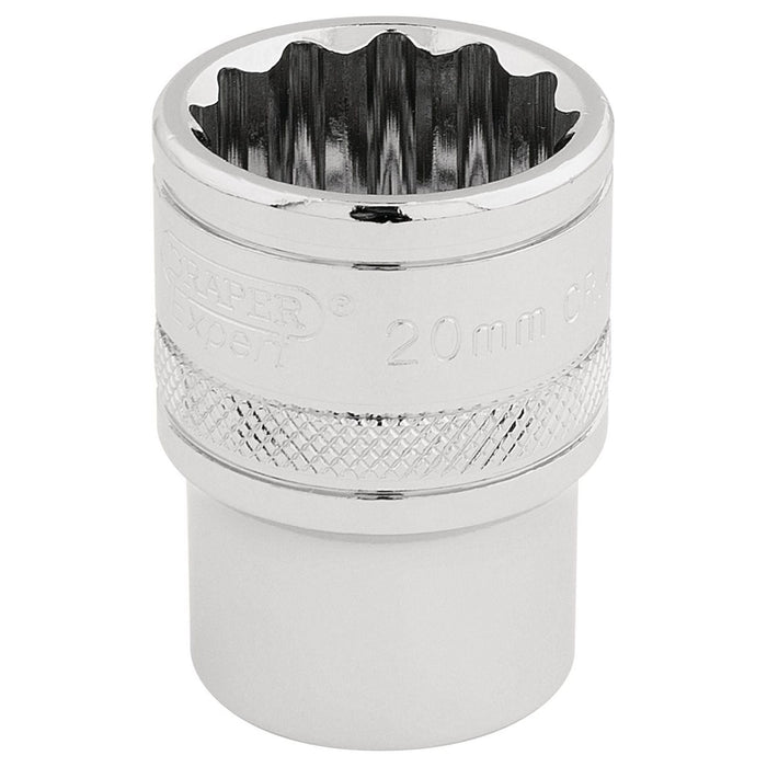 Draper HI-TORQ 12 Point Socket, 1/2" Sq. Dr., 20mm 33289 Draper - Town Tools 