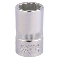 Draper Elora Bi-Hexagon Socket, 1/2" Sq. Dr., 16mm 24616