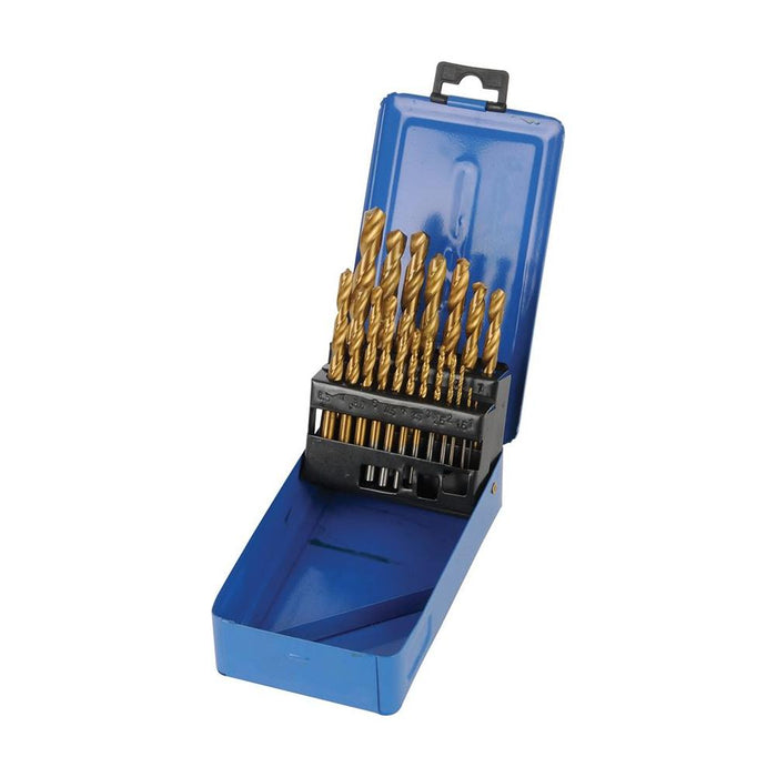 Silverline Titanium-Coated HSS Drill Bit Set 19pce 19pce Silverline - Town Tools 