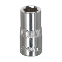 Sealey WallDrive Socket 7mm 1/4"Sq Drive Fully Polished SP1407