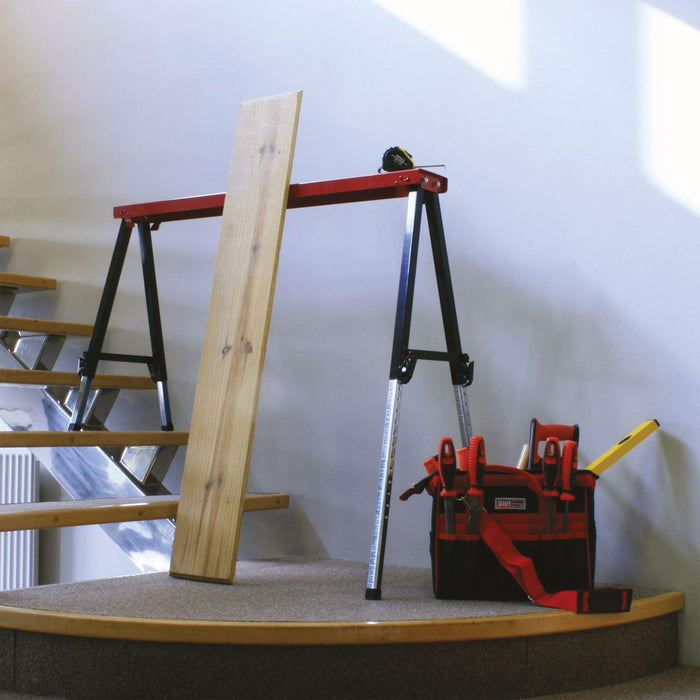 Sealey Fold Down Trestle with Adjustable Legs - Pair FTAL12 Sealey - Town Tools 