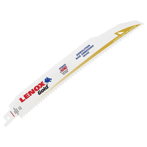 Lenox Gold® Power Arc® Curved Demo Cutting Saw Blade 229 x 22 x 1.6mm 6 TPI (Pack 5) LENOX - Town Tools