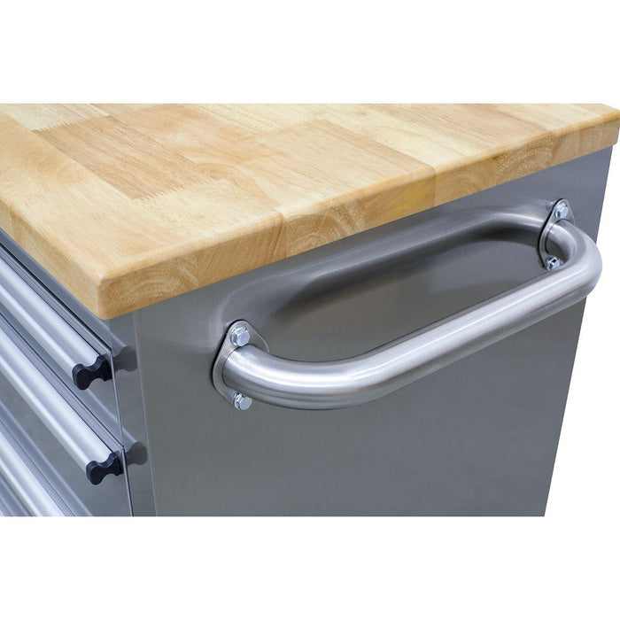 Sealey Mobile Stainless Steel Tool Cabinet 4 Drawer AP4804SS Sealey - Town Tools 