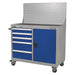 Sealey Industrial Mobile Workstation 5 Drawer & 1 Shelf Locker API1103A Sealey - Town Tools 