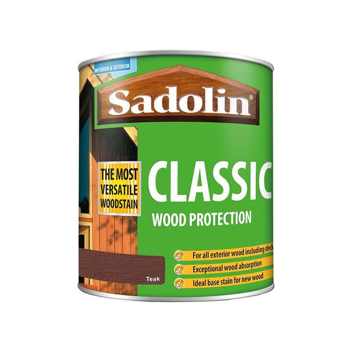 Sadolin Classic Wood Protection Teak 1 litre Sadolin - Town Tools