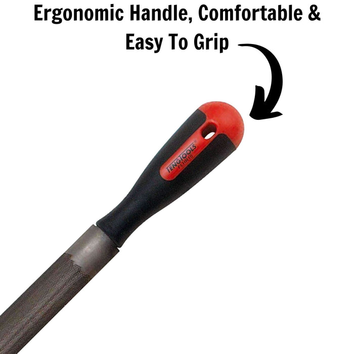 Teng Tools Hand File 250mm Half round Teng Tools - Town Tools 