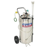Sealey Air Operated Fuel Drainer 40L Stainless Steel TP200S