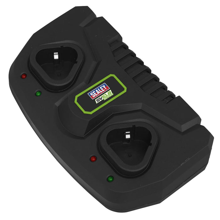Sealey Fast Charge Dual Battery Charger for 10.8V SV10.8 Series CP108VMC2 Sealey - Town Tools 