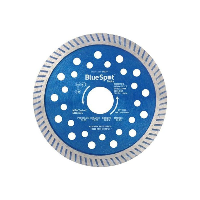 Bluespot Tools Turbo Cutting Disc 115 x 22mm BlueSpot Tools - Town Tools