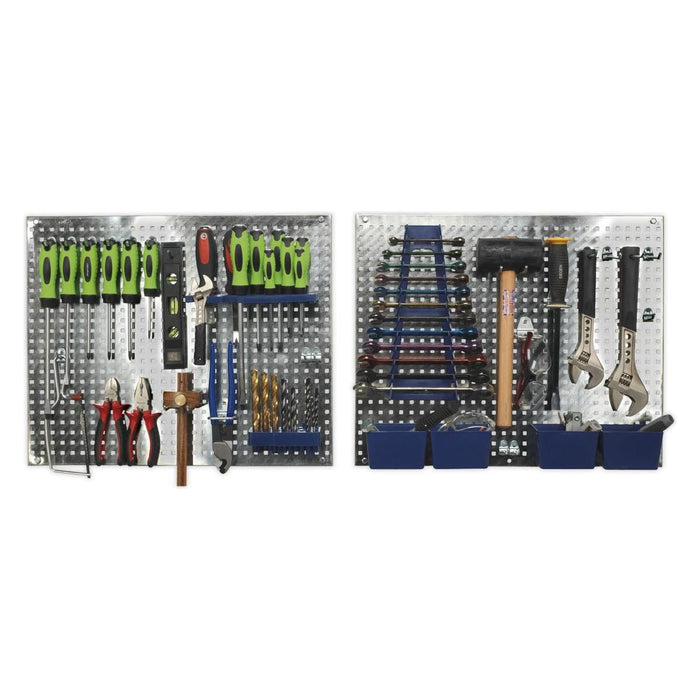 Sealey Wall Storage Pegboard Set 34pc S01102 Sealey - Town Tools 