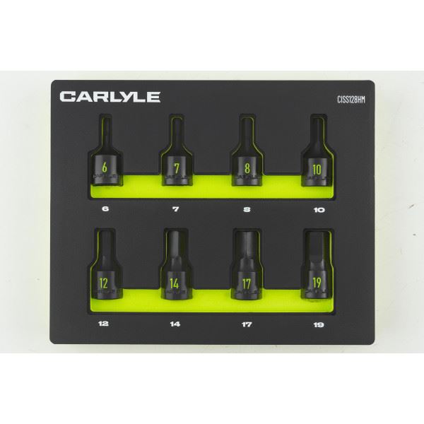 Carlyle Tools 8Pc 1/2Dr Hex Impact Socket 6 - 19mm