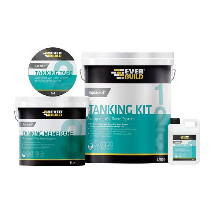 Everbuild Sika Aquaseal Wet Room System Kit 4.5m² Everbuild Sika - Town Tools